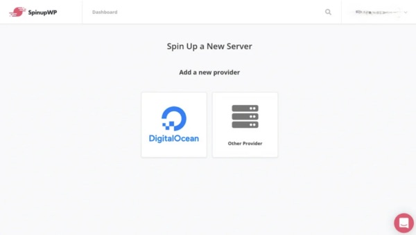 spin up a new server spinupwp